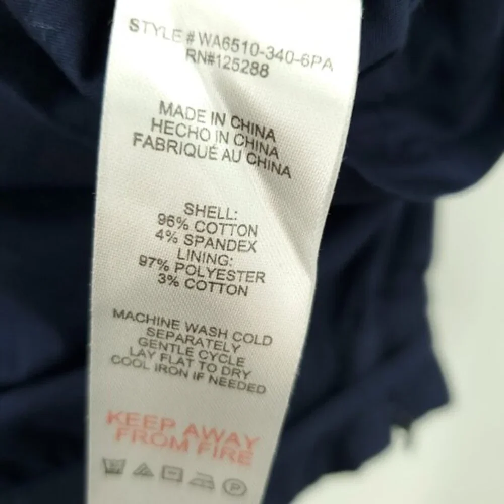 Jason Wu High Waisted Cotton Shorts Large Navy Blue